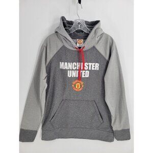 Manchester United Official Hoodie, Unisex, Size M Gray,‎ Long Sleeve W/ Pockets